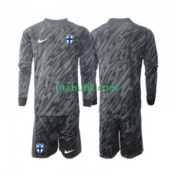 Finland Målvakt Barn Hemma Fotbollströja 2024 Långärmad Finland Målvakt Barn Hemma Fotbollströja 2024 Långärmad