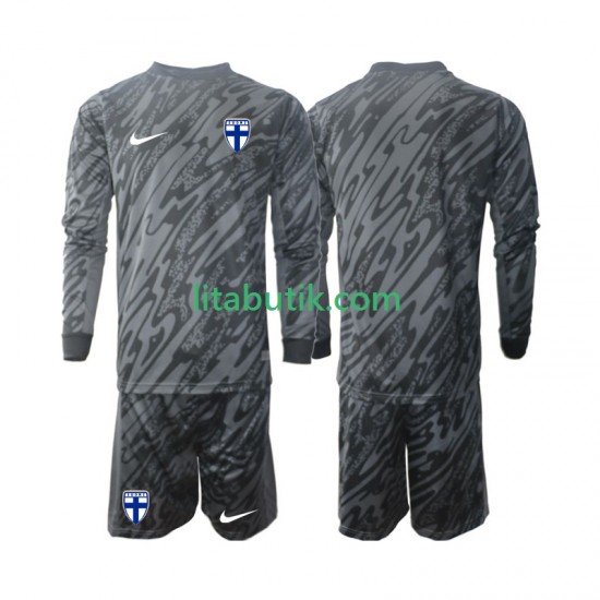 Finland Målvakt Barn Hemma Fotbollströja 2024 Långärmad