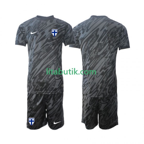 Finland Målvakt Barn Hemma Fotbollströja 2024 Kortärmad