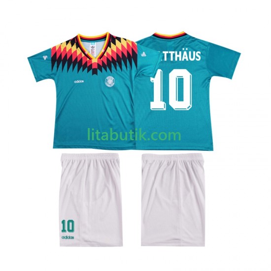 Tyskland MATTHAUS 10 1994 Retro Barn Borta Fotbollströja Kortärmad