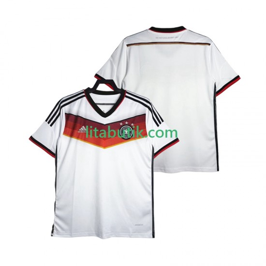 Tyskland World Cup 2014 Retro Män Hemma Fotbollströja Kortärmad