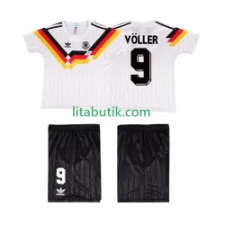 Tyskland VOLLER 9 1990 Retro Barn Hemma Fotbollströja Kortärmad Tyskland VOLLER 9 1990 Retro Barn Hemma Fotbollströja Kortärmad