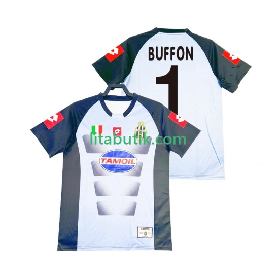 Juventus Buffon 1 Målvakt Retro Män Hemma Fotbollströja 2002-2003 Kortärmad