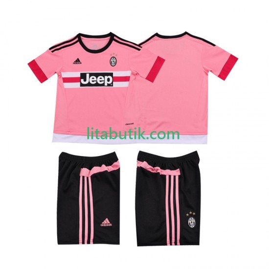 Juventus 2015 2016 Retro Barn Borta Fotbollströja Kortärmad