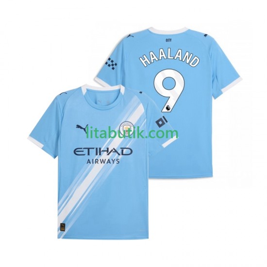 Manchester City Erling Haaland 9 Män Hemma Fotbollströja 2025-2026 Kortärmad