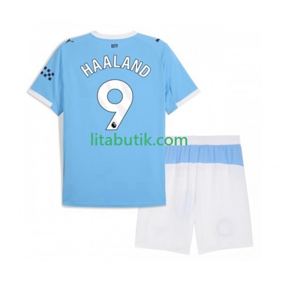 Manchester City Erling Haaland 9 Barn Hemma Fotbollströja 2025-2026 Kortärmad