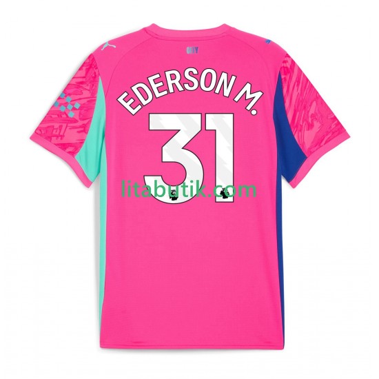 Manchester City Ederson Moraes 31 Målvakt Män Borta Fotbollströja 2025-2026 Kortärmad