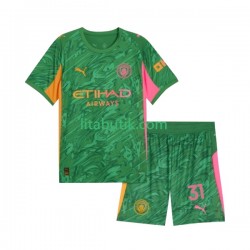 Manchester City Ederson Moraes 31 Målvakt Barn Hemma Fotbollströja 2025-2026 Kortärmad