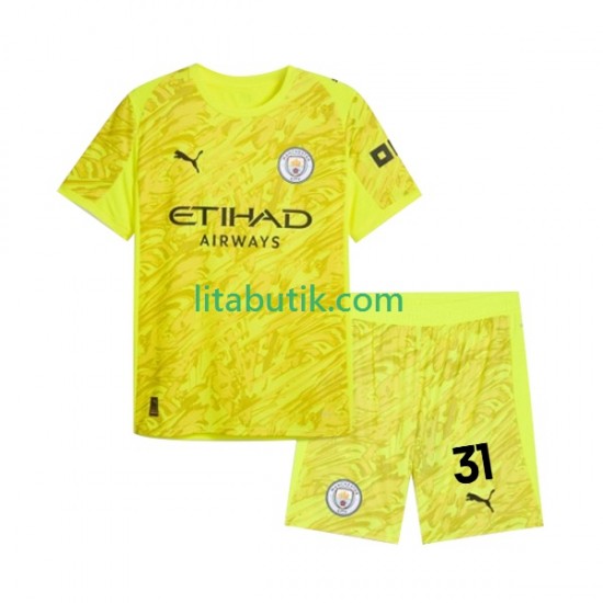 Manchester City Ederson Moraes 31 Målvakt Barn Tredje Fotbollströja 2025-2026 Kortärmad