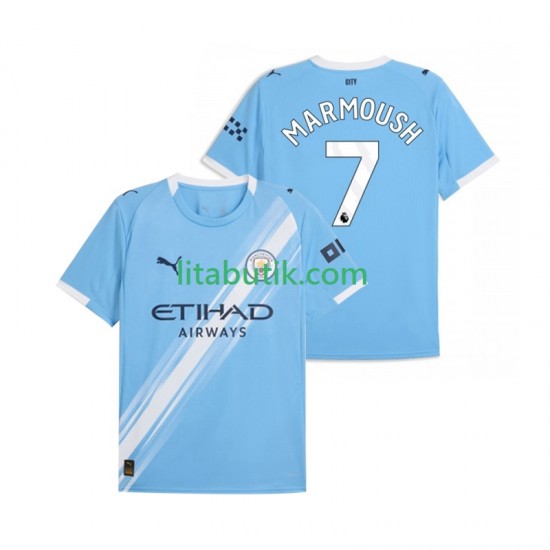 Manchester City Omar Marmoush 7 Män Hemma Fotbollströja 2025-2026 Kortärmad