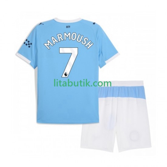 Manchester City Omar Marmoush 7 Barn Hemma Fotbollströja 2025-2026 Kortärmad