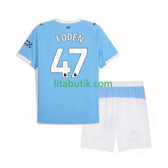 Manchester City Phil Foden 47 Barn Hemma Fotbollströja 2025-2026 Kortärmad