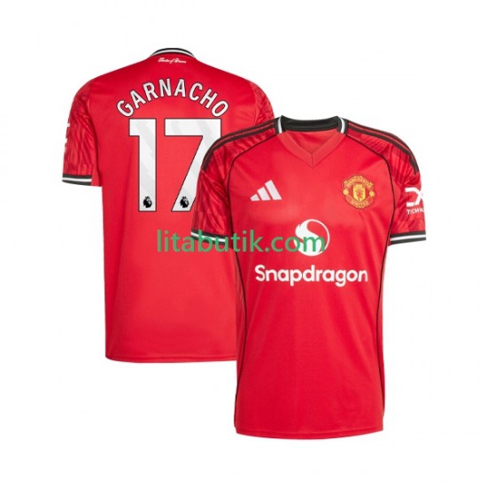 Manchester United Alejandro Garnacho 17 Män Hemma Fotbollströja 2025-2026 Kortärmad