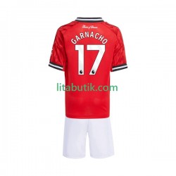 Manchester United Alejandro Garnacho 17 Barn Hemma Fotbollströja 2025-2026 Kortärmad Manchester United Alejandro Garnacho 17 Barn Hemma Fotbollströja 2025-2026 Kortärmad