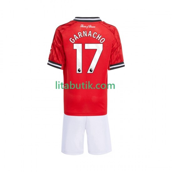Manchester United Alejandro Garnacho 17 Barn Hemma Fotbollströja 2025-2026 Kortärmad