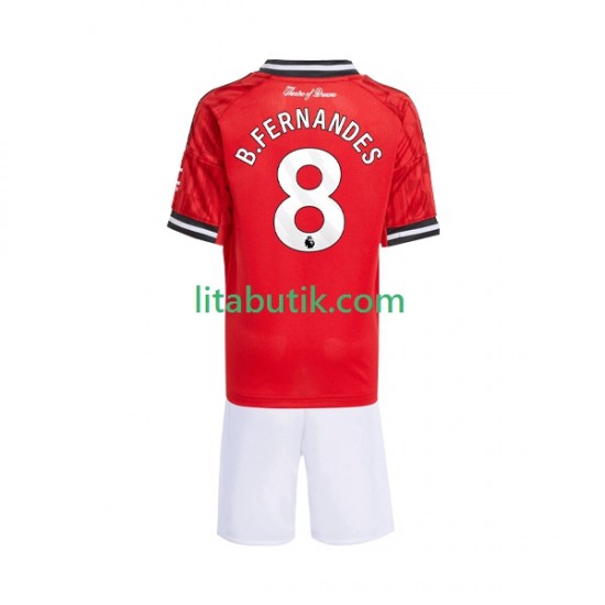 Manchester United Bruno Fernandes 8 Barn Hemma Fotbollströja 2025-2026 Kortärmad