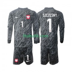 Polen Szczesny 1 Målvakt Barn Borta Fotbollströja 2024 Långärmad Polen Szczesny 1 Målvakt Barn Borta Fotbollströja 2024 Långärmad