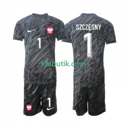 Polen Szczesny 1 Målvakt Barn Borta Fotbollströja 2024 Kortärmad
