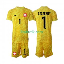 Polen Szczesny 1 Målvakt Barn Hemma Fotbollströja 2024 Kortärmad