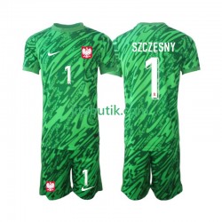 Polen Szczesny 1 Målvakt Barn Tredje Fotbollströja 2024 Kortärmad