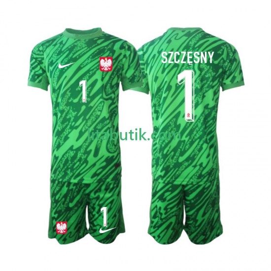 Polen Szczesny 1 Målvakt Barn Tredje Fotbollströja 2024 Kortärmad