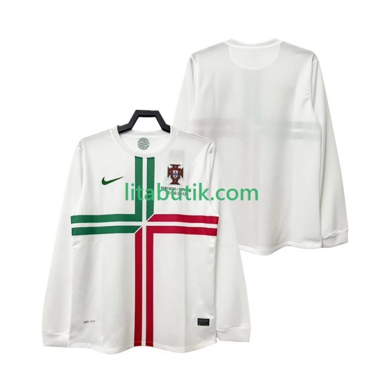 Portugal 2012 Retro Män Borta Fotbollströja Långärmad