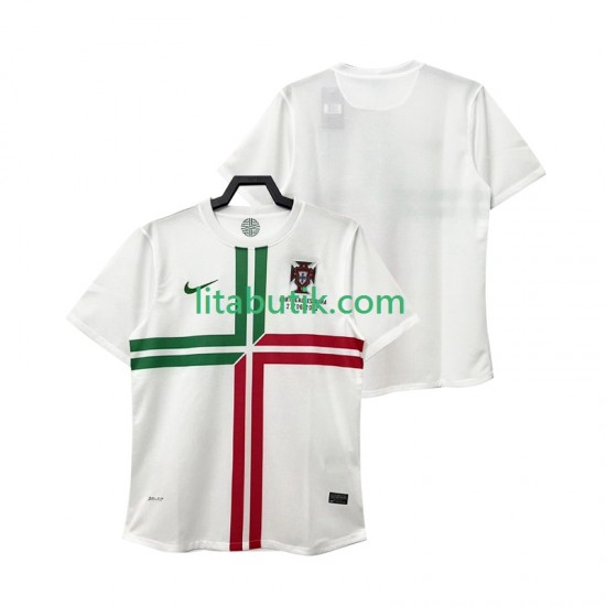 Portugal 2012 Retro Män Borta Fotbollströja Kortärmad