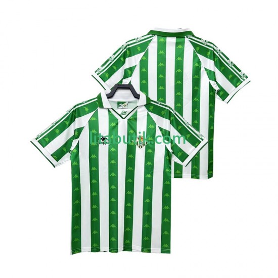 Real Betis 1995 1997 Retro Män Hemma Fotbollströja Kortärmad