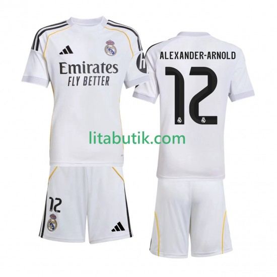 Real Madrid Alexander-Arnold 12 Barn Hemma Fotbollströja 2025-2026 Kortärmad
