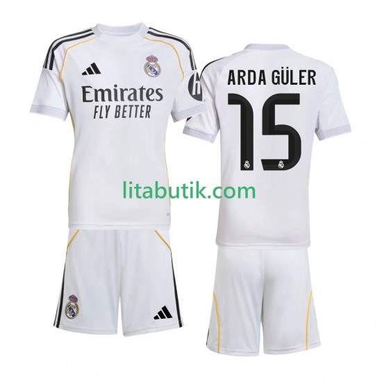 Real Madrid Arda Guler 15 Barn Hemma Fotbollströja 2025-2026 Kortärmad