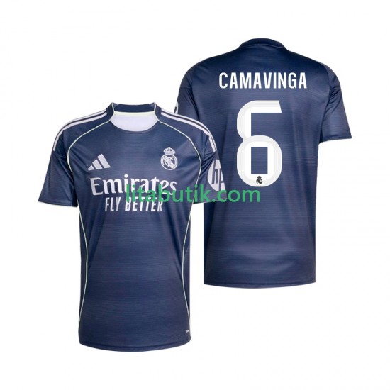 Real Madrid Camavinga 6 Män Borta Fotbollströja 2025-2026 Kortärmad