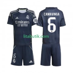 Real Madrid Camavinga 6 Barn Borta Fotbollströja 2025-2026 Kortärmad