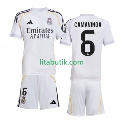 Real Madrid Camavinga 6 Barn Hemma Fotbollströja 2025-2026 Kortärmad