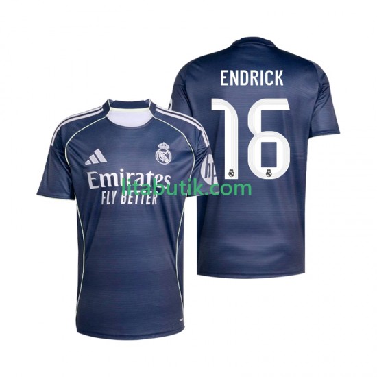 Real Madrid Endrick 16 Män Borta Fotbollströja 2025-2026 Kortärmad