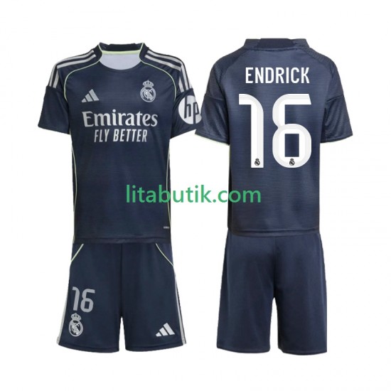 Real Madrid Endrick 16 Barn Borta Fotbollströja 2025-2026 Kortärmad