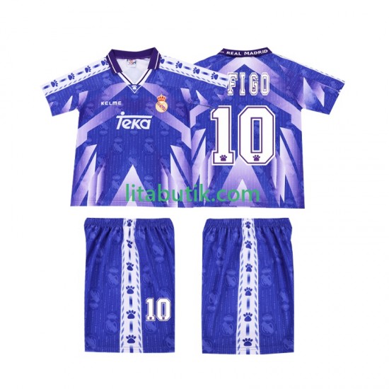 Real Madrid FIGO 10 1996-1997 Retro Barn Borta Fotbollströja Kortärmad