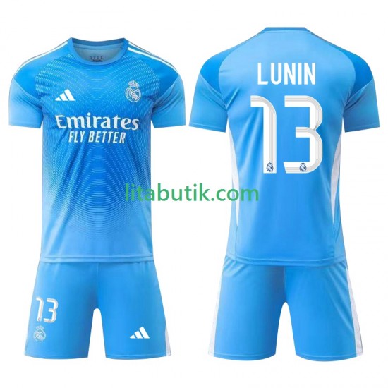 Real Madrid Andriy Lunin 13 Målvakt Barn Hemma Fotbollströja 2025-2026 Kortärmad