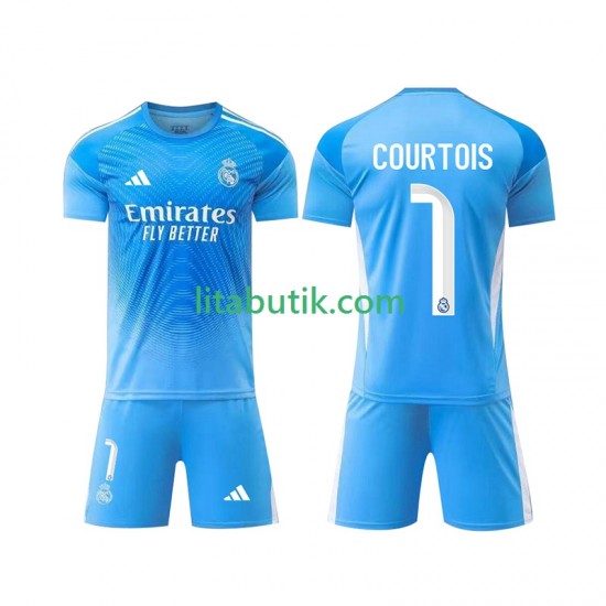 Real Madrid Thibaut Courtois 1 Målvakt Barn Hemma Fotbollströja 2025-2026 Kortärmad