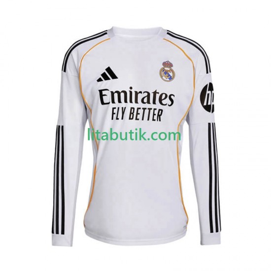 Real Madrid Män Hemma Fotbollströja 2025-2026 Långärmad