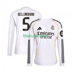 Real Madrid Jude Bellingham 5 Män Hemma Fotbollströja 2025-2026 Långärmad