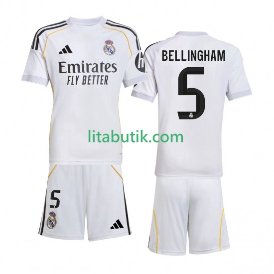 Real Madrid Jude Bellingham 5 Barn Hemma Fotbollströja 2025-2026 Kortärmad
