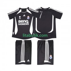 Real Madrid 2007 Retro Barn Borta Fotbollströja 2006 Kortärmad