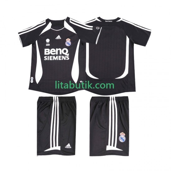 Real Madrid 2007 Retro Barn Borta Fotbollströja 2006 Kortärmad