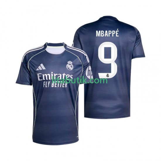 Real Madrid Mbappé Kylian 9 Män Borta Fotbollströja 2025-2026 Kortärmad