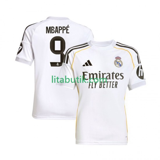 Real Madrid Mbappé Kylian 9 Män Hemma Fotbollströja 2025-2026 Kortärmad