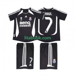 Real Madrid RAUL 7 2007 Retro Barn Borta Fotbollströja 2006 Kortärmad