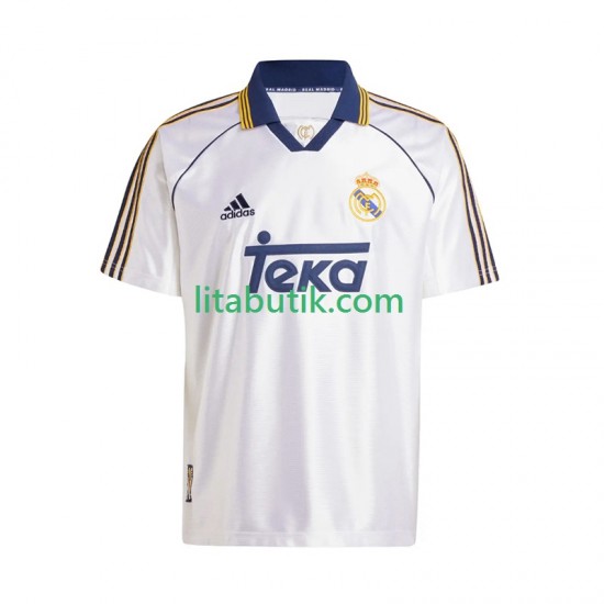 Real Madrid -2000 Retro Män Hemma Fotbollströja 1999 Kortärmad