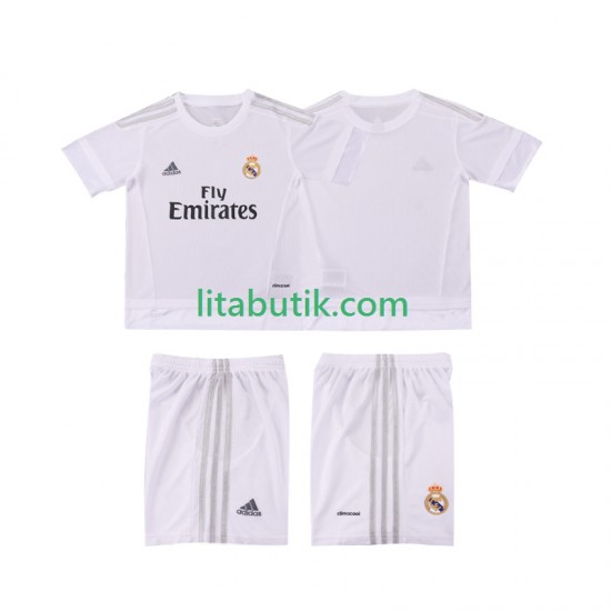 Real Madrid 2015 2016 Retro Barn Hemma Fotbollströja Kortärmad