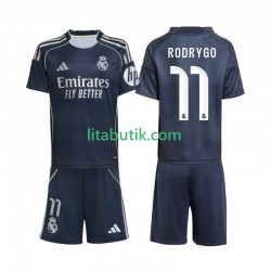 Real Madrid Rodrygo 11 Barn Borta Fotbollströja 2025-2026 Kortärmad