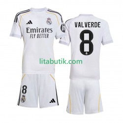 Real Madrid Valverde 8 Barn Hemma Fotbollströja 2025-2026 Kortärmad
